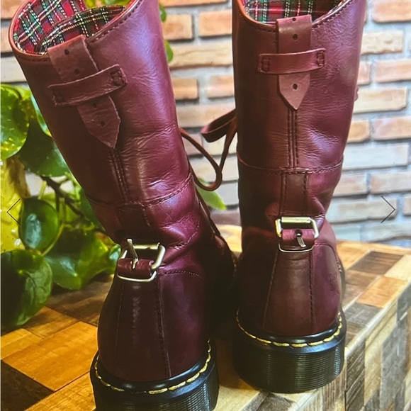 🥾 Dr Martens Amelia Boots Oxblood Red – Women’s 9W / EU 41 - Picture 2 of 6
